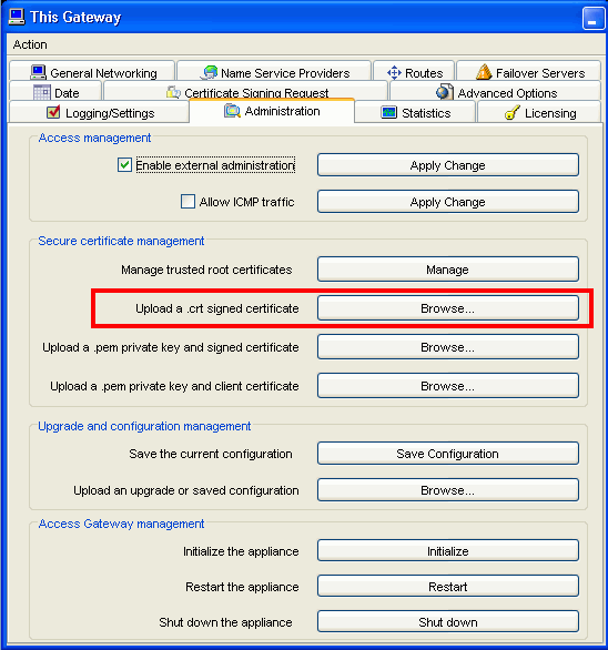Cài đặt Chứng chỉ SSL - Citrix Access Gateway 4.5